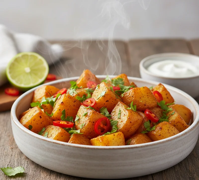 Batata harra libanaise épicée avec coriandre fraîche