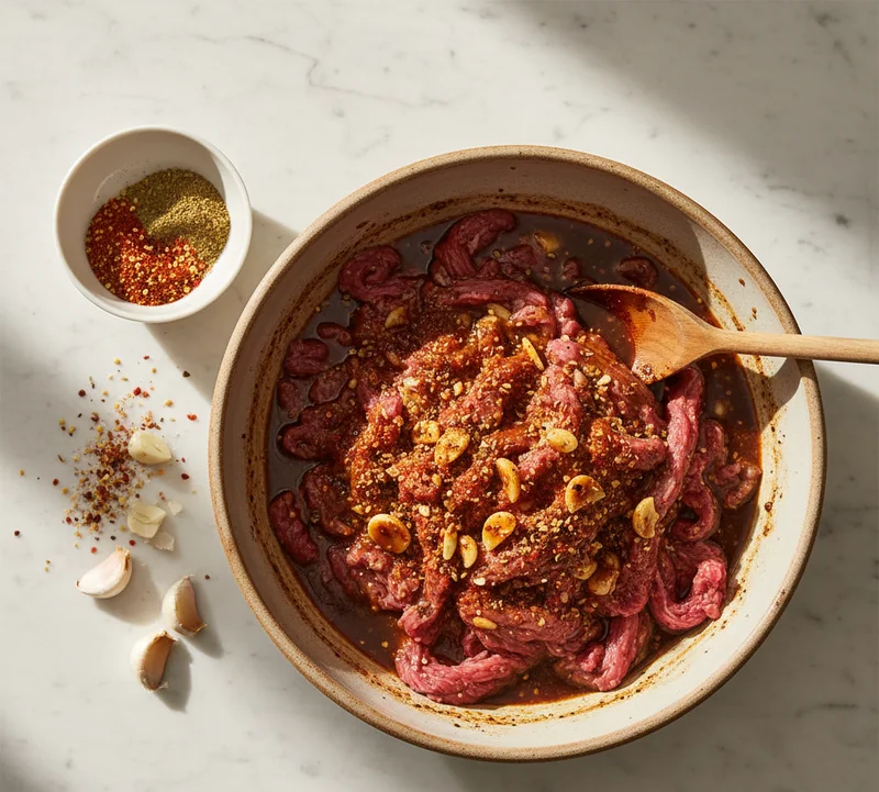 Marinade bœuf chawarma aux sept épices libanaises