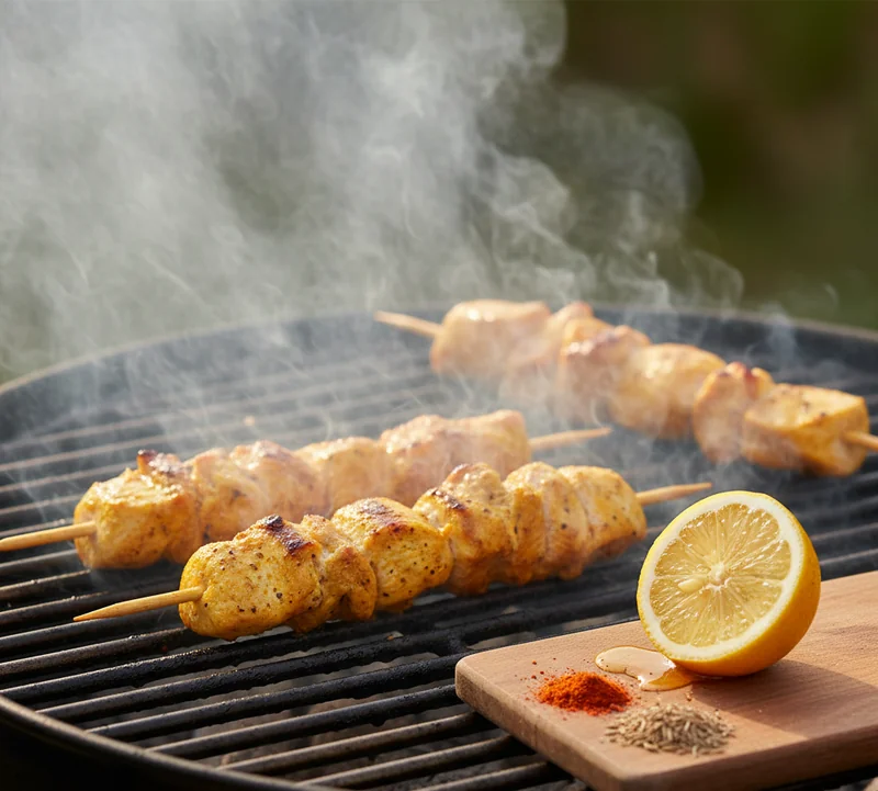 Chich Taouk brochettes de poulet mariné libanais