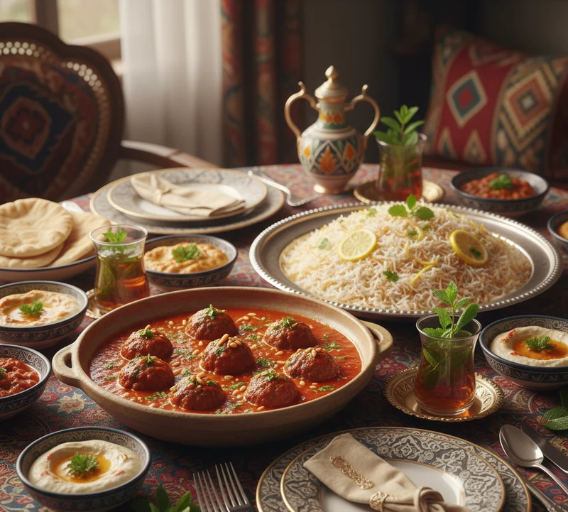 Daoud Pacha servi avec riz aux vermicelles et citron