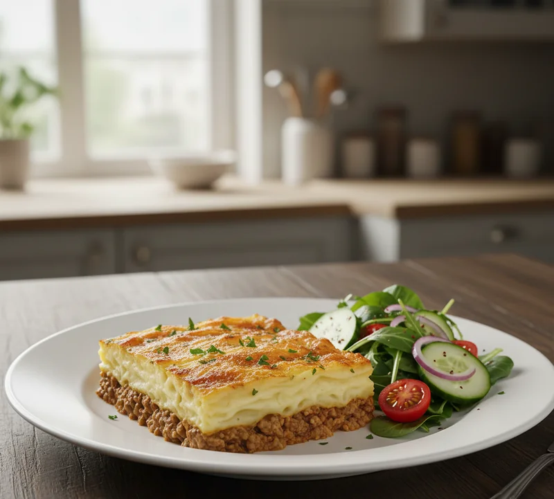 Assiette de Hachi Parmentier Orientale servis