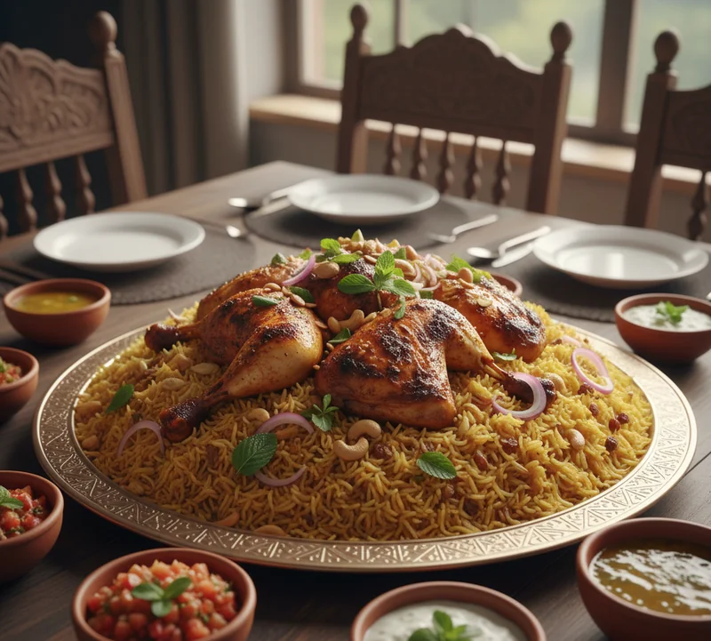 Mandi au poulet et riz