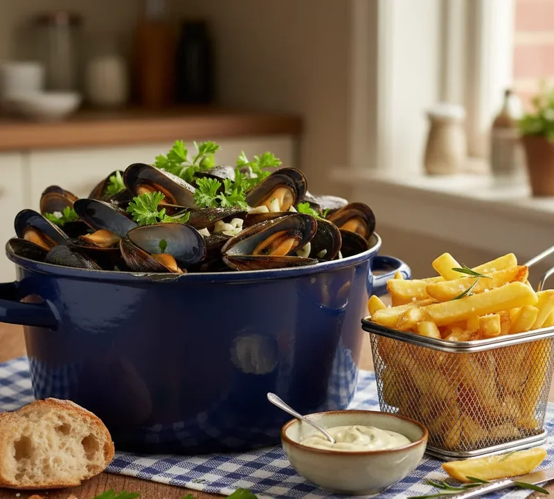 Frites maison double cuisson, dorées et croustillantes