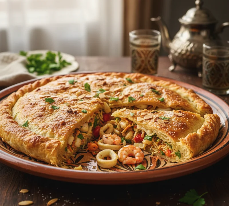 Pastilla fruits de mer marocaine traditionnelle