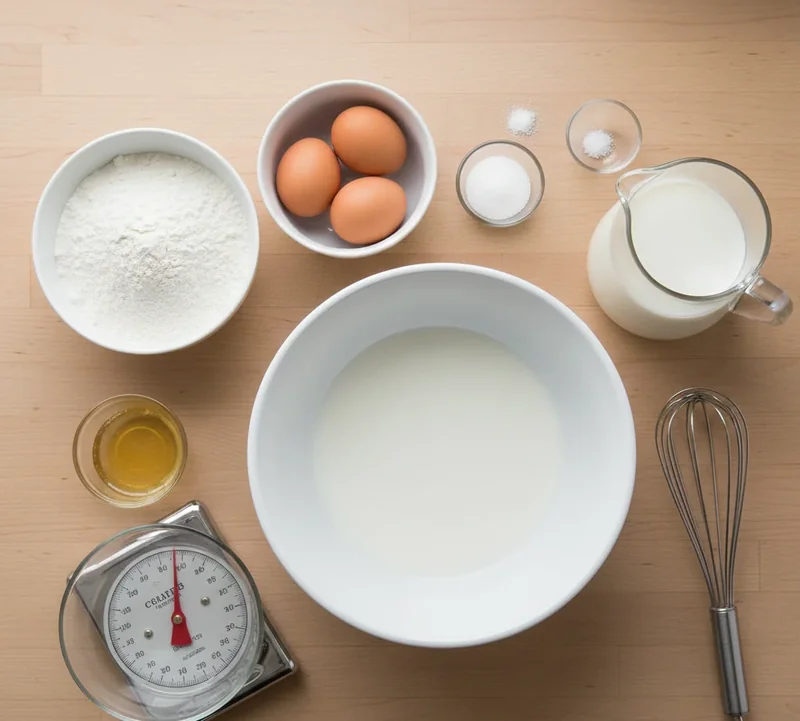 Cuisson d'une crêpe dans une poêle