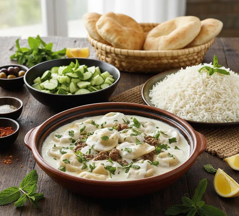 Dernière image - Shish barak : raviolis libanais traditionnels en sauce au yaourt